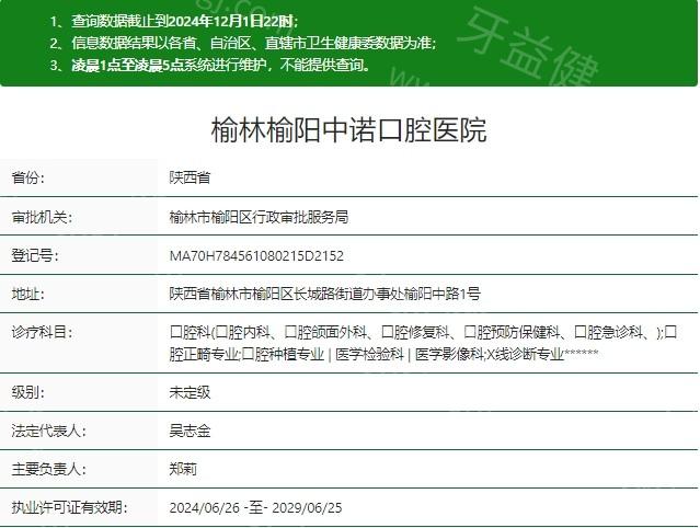 榆林中诺口腔医院怎么样？从资质价格表还有医生团队多方面参考